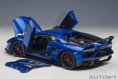 Lamborghini Aventador SVJ 2018 Blu Nethuns 1:18 - 55375