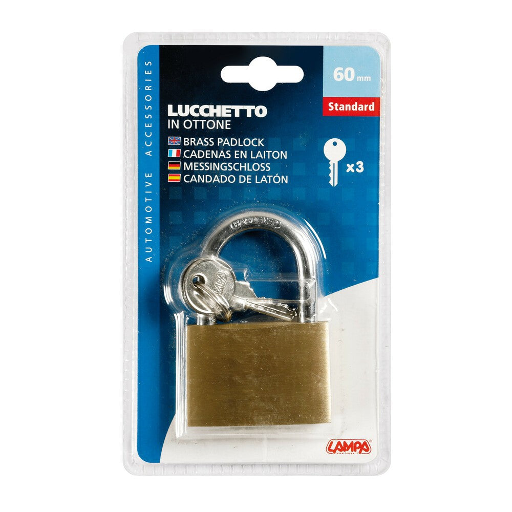 Lucchetto in ottone standard - 60 mm - 55411