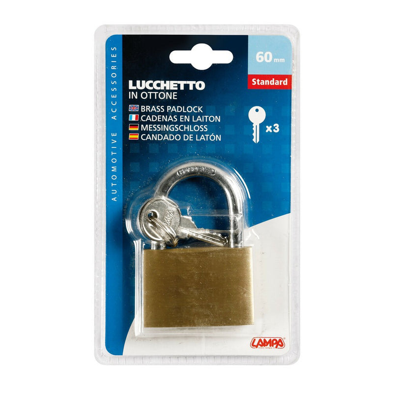 Lucchetto in ottone standard - 60 mm - 55411