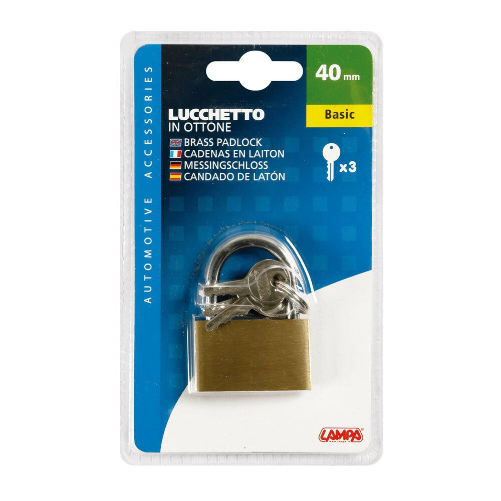 Lucchetto in ottone Basic - 40 mm - 55422