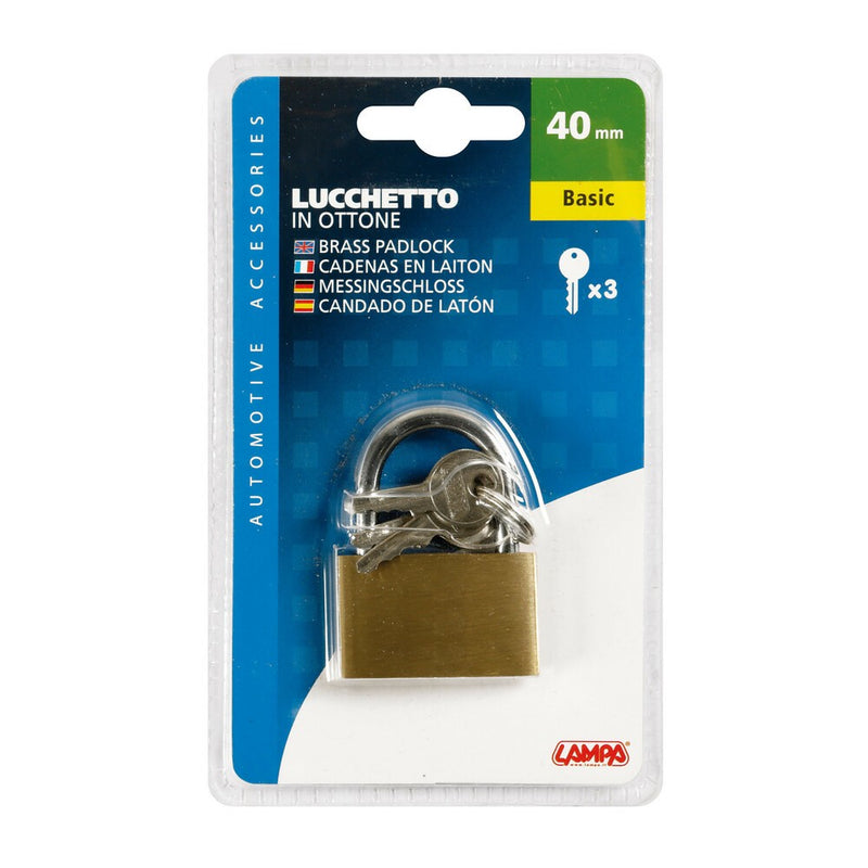 Lucchetto in ottone Basic - 40 mm - 55422