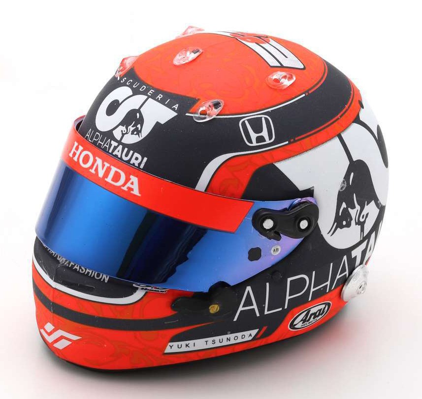 Yuki Tsunoda Casco Bell Helmet F1 2021 Alpha Tauri Team 1:5 - 55796