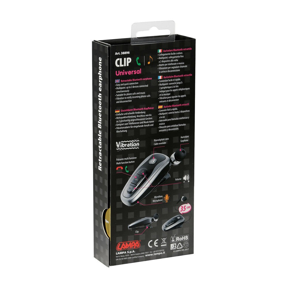 Clip Multipoin auricolare Bluetooth retrattile - 56412