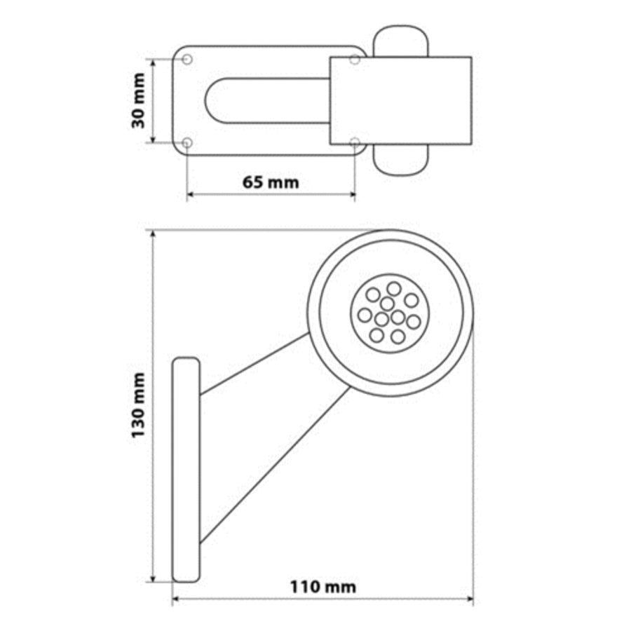 Luce perimetrale Led 24 V Bianco/Rosso 45° - 56549