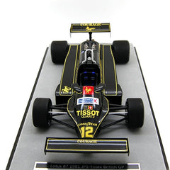 Lotus F1 87 JPS Courage-Essex Ford Cosworth DFV 3.0 V8 British GP 1981 Nigel Mansell 1:18 - 56627
