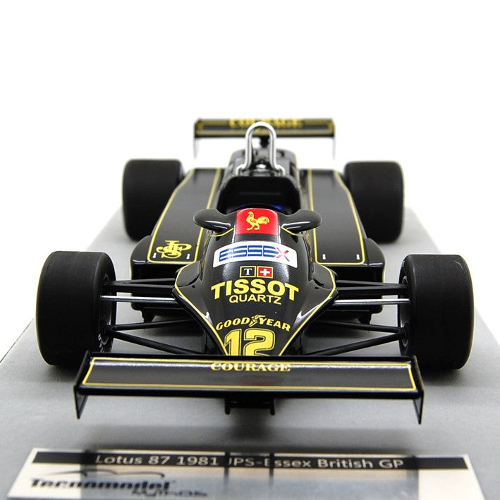 Lotus F1 87 JPS Courage-Essex Ford Cosworth DFV 3.0 V8 British GP 1981 Nigel Mansell 1:18 - 56628