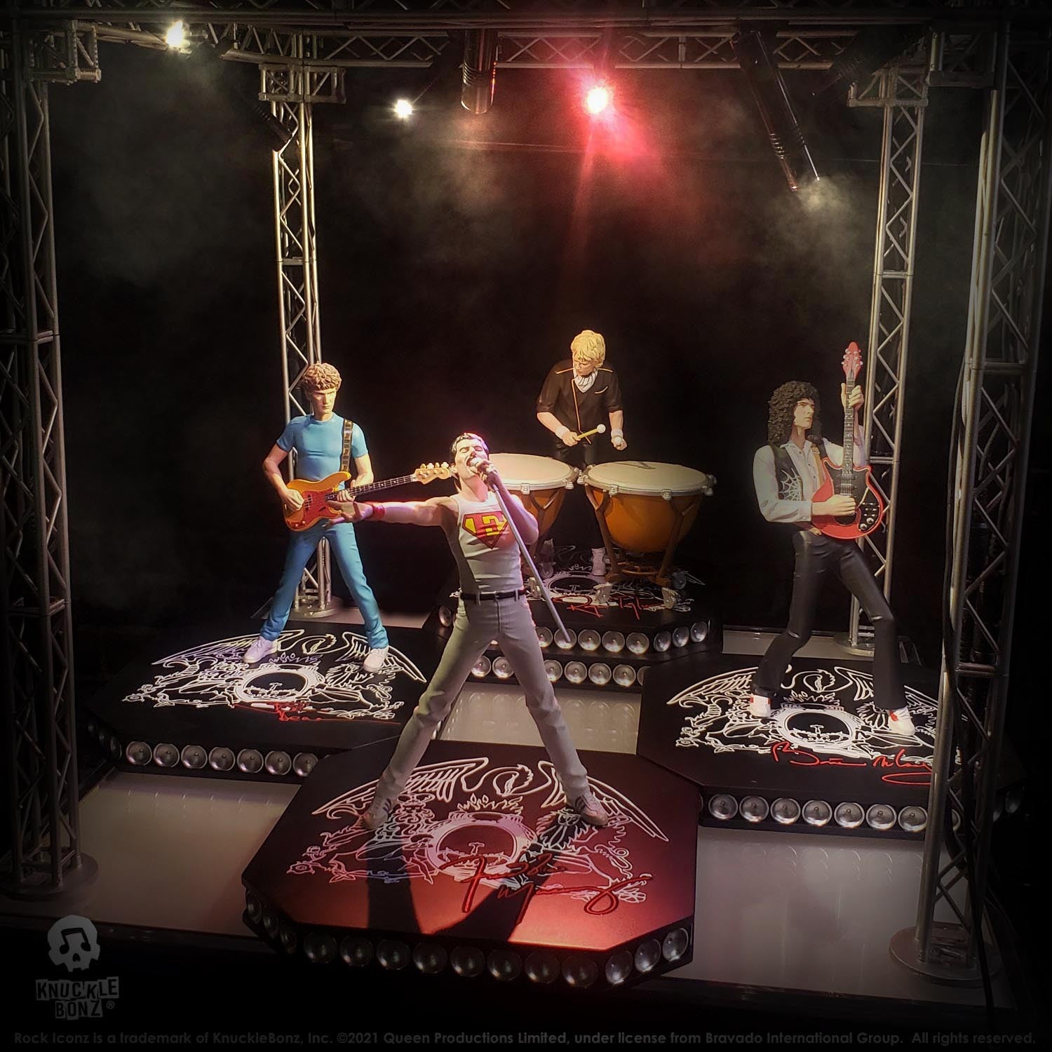 Queen Rock Iconz Rock Statue Set 4pz Freddie Mercury - Brian May - Roger Taylor - John Deacon - 56880