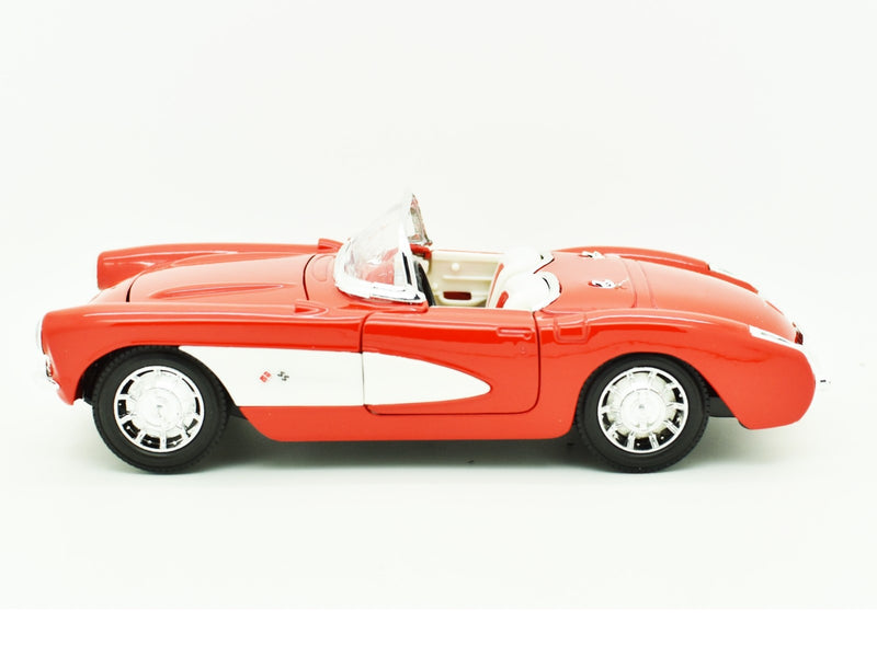 Chevrolet Corvette 1957 Red - White 1:24 - 59026