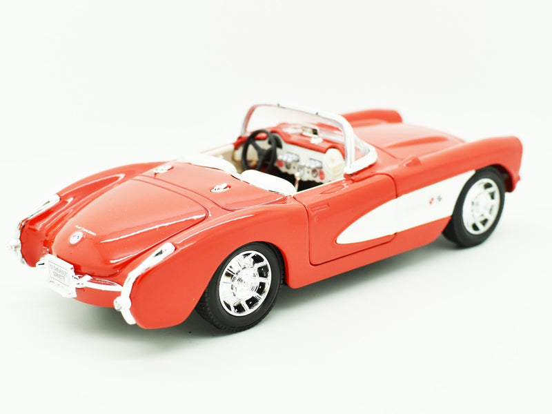 Chevrolet Corvette 1957 Red - White 1:24 - 59028