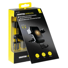 Graviton Wireless porta telefono per bocchette d’aerazione con carica batteria wireless - 59035