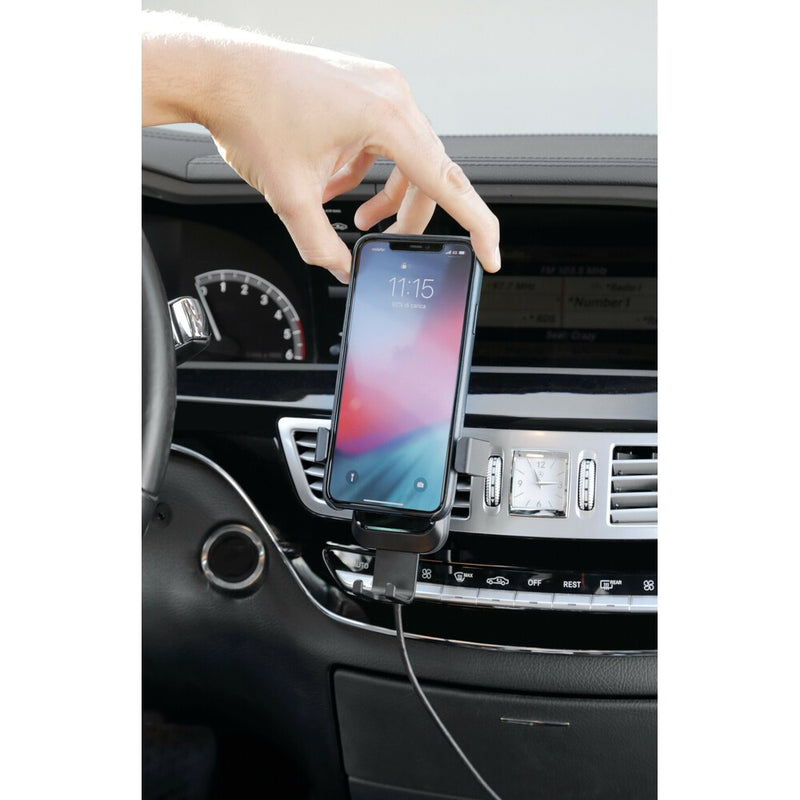 Graviton Wireless porta telefono per bocchette d’aerazione con carica batteria wireless - 59039