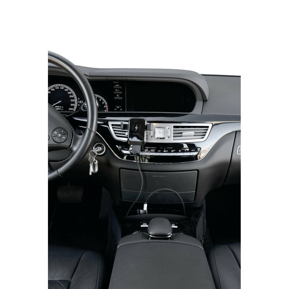 Graviton Wireless porta telefono per bocchette d’aerazione con carica batteria wireless - 59042