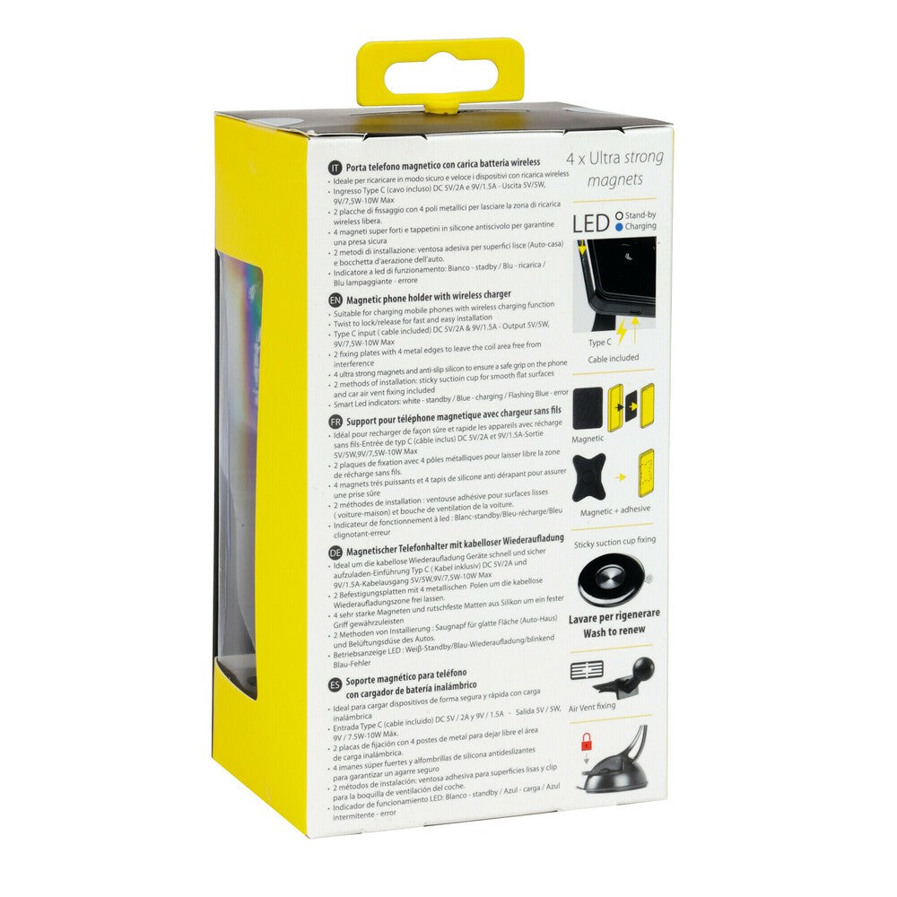 Magneto Wireless porta telefono magnetico con carica batteria wireless - 59061