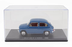 Fiat 600D 1960 Blu 1:24 con Vetrina-1