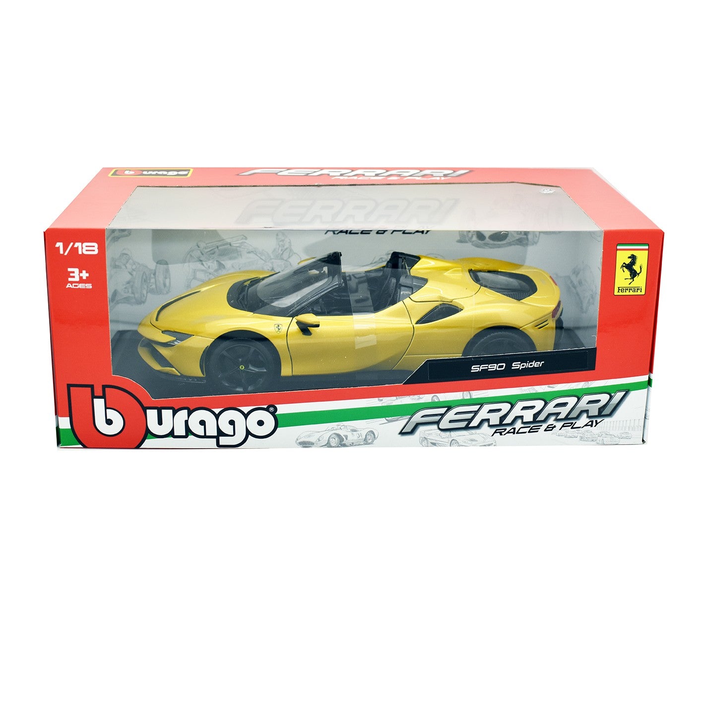 Ferrari SF90 Spider 2021 Gold Metallic 1:18 - 60050