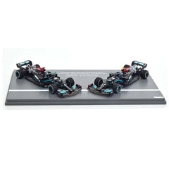 Mercedes-AMG Petronas Formula One Team 44 F1 W12 E Performance 2nd & 6th Abu Dhabi GP 2021 Set 2 Cars Hamilton + Bottas 1:43 - 60371