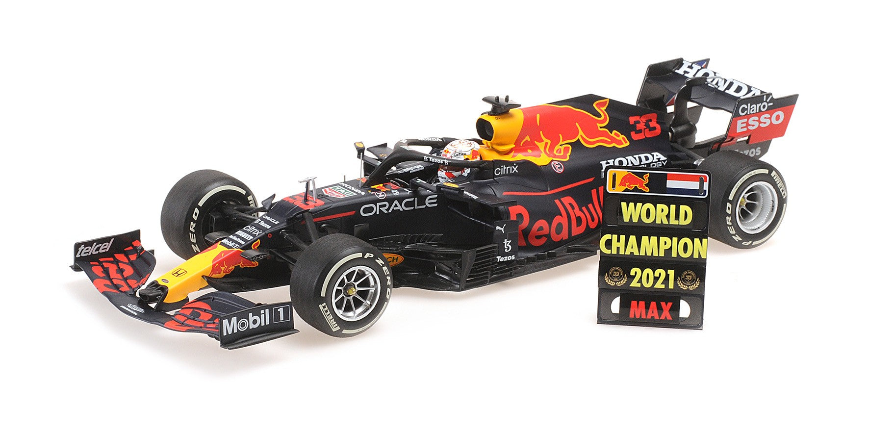 Red Bull Racing Honda RB16B 2021 Max Verstappen Winner Abu Dhabi Gp F1 World Champion 1:18 - 60509