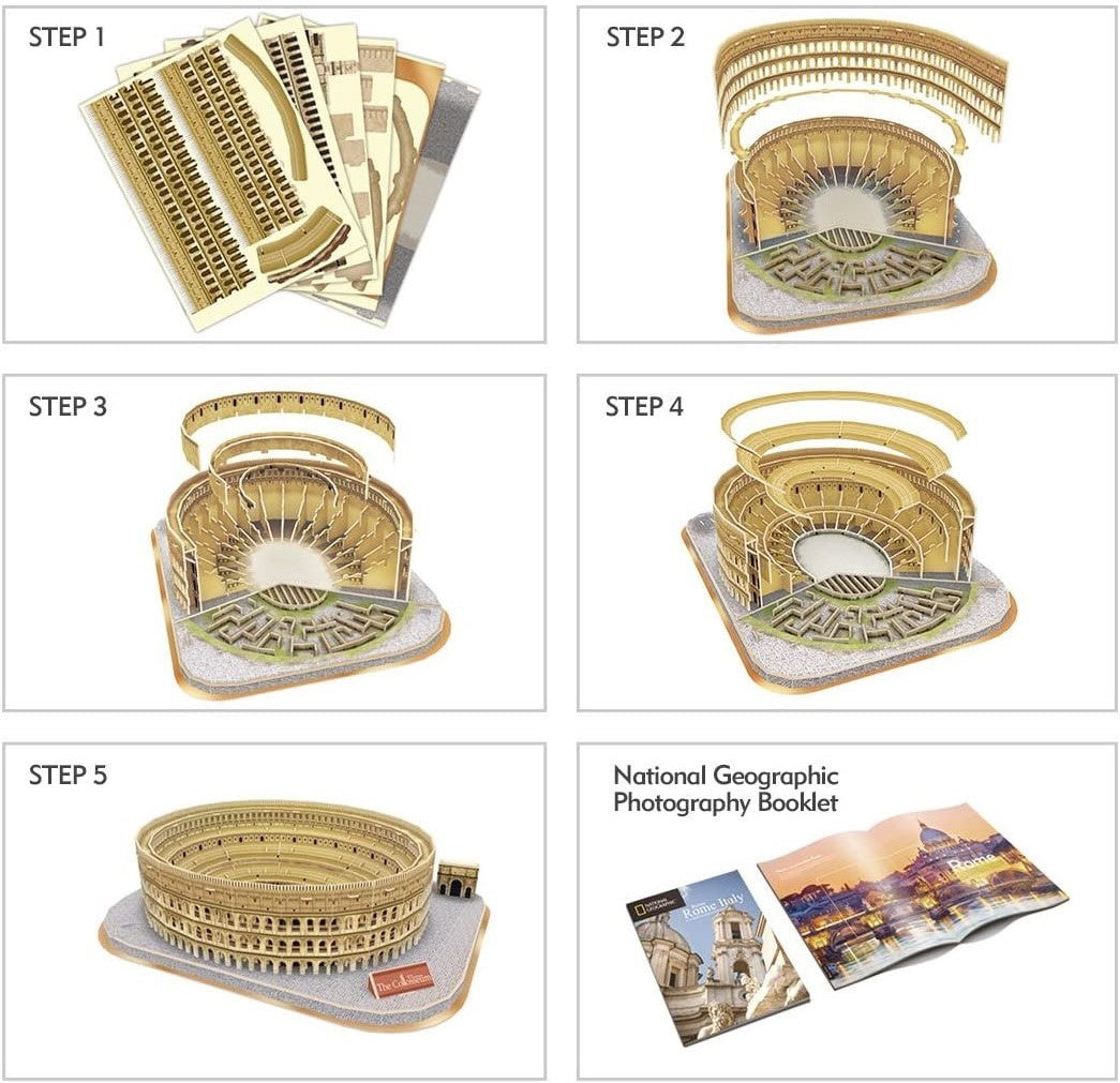 Colosseo Roma Cubic Fun 3D Puzzle 9 cm h National Geografic - 60544