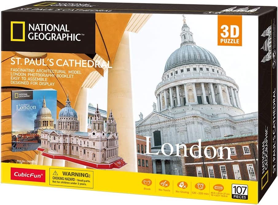 Cattedrale di St. Paul Londra Cubic Fun 3D Puzzle 27 cm h National Geografic - 60558
