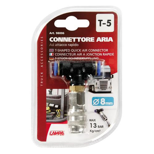 Raccordo Lampa T5 Connettore Rapido per tubi 8mm - 613