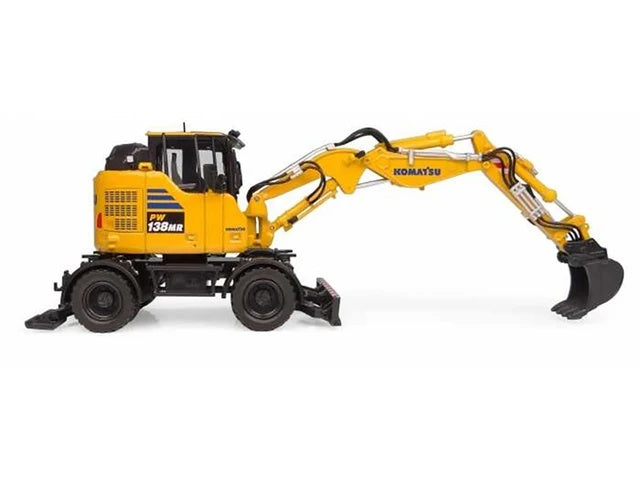 Komatsu PW138MR-11 Wheeled Excavator Yellow 1:50-3