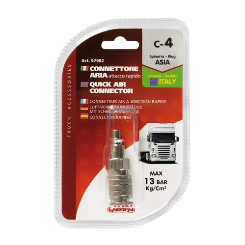 Connettore Lampa C-4 aria  spinotto Asia - innesto Italia - 627