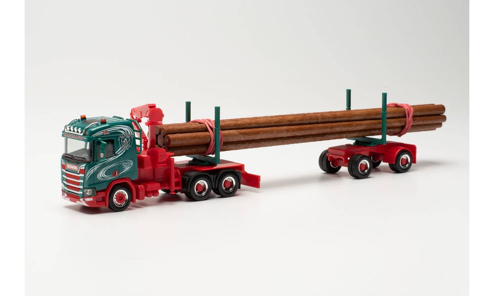 Scania CR 20 ND Semirimorchio Lungo Trasporto Legno "Hamman Transporte" 1:87 - 62715