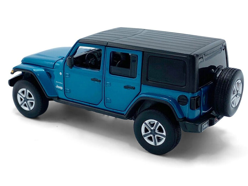 Jeep Wrangler Sahara Unlimited 2017 Blue 1:32 - 63365