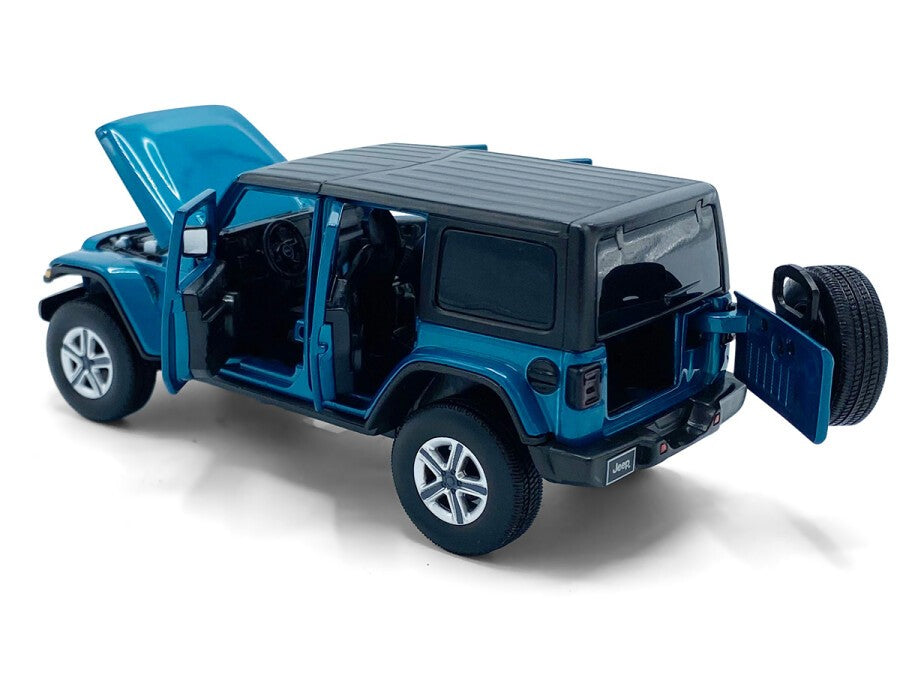 Jeep Wrangler Sahara Unlimited 2017 Blue 1:32 - 63366