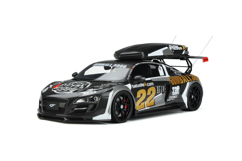 Audi R8 Gumball 3000 2020 black - white - gold 1:18 - 63953