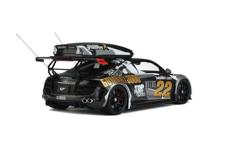 Audi R8 Gumball 3000 2020 black - white - gold 1:18 - 63954