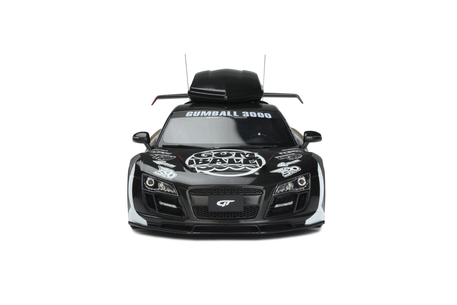 Audi R8 Gumball 3000 2020 black - white - gold 1:18 - 63956