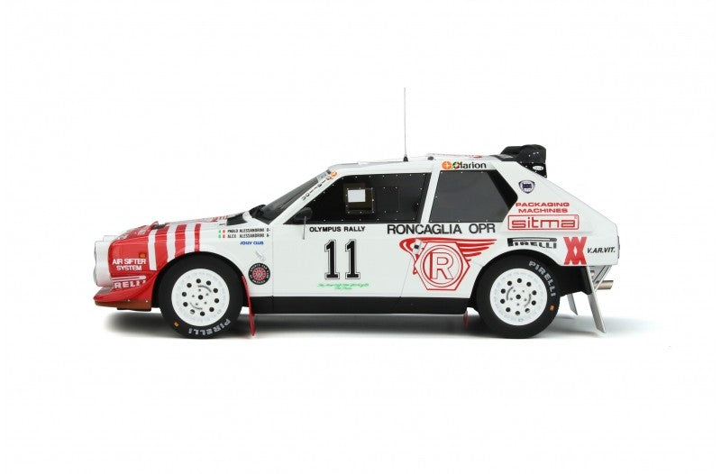 Lancia Delta S4 Gr.B 1986 Team Roncaglia Night Version Rally Olimpus P. Alessandrini - A. Alessandrini 1:18 - 63987