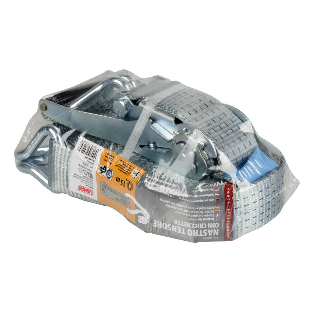 Nastro tensore con cricchetto Gancio singolo - 15 m - 64264