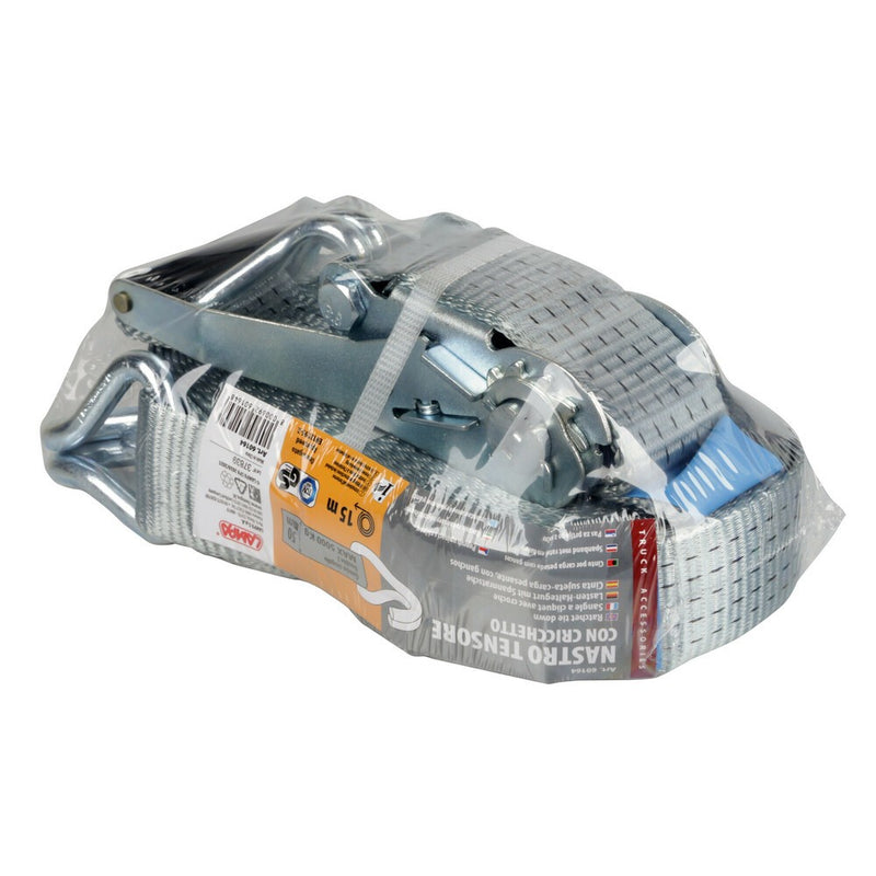 Nastro tensore con cricchetto Gancio singolo - 15 m - 64264
