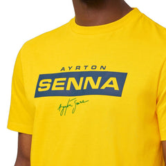 Ayrton Senna T-shirt F1 Yellow Official - 64616