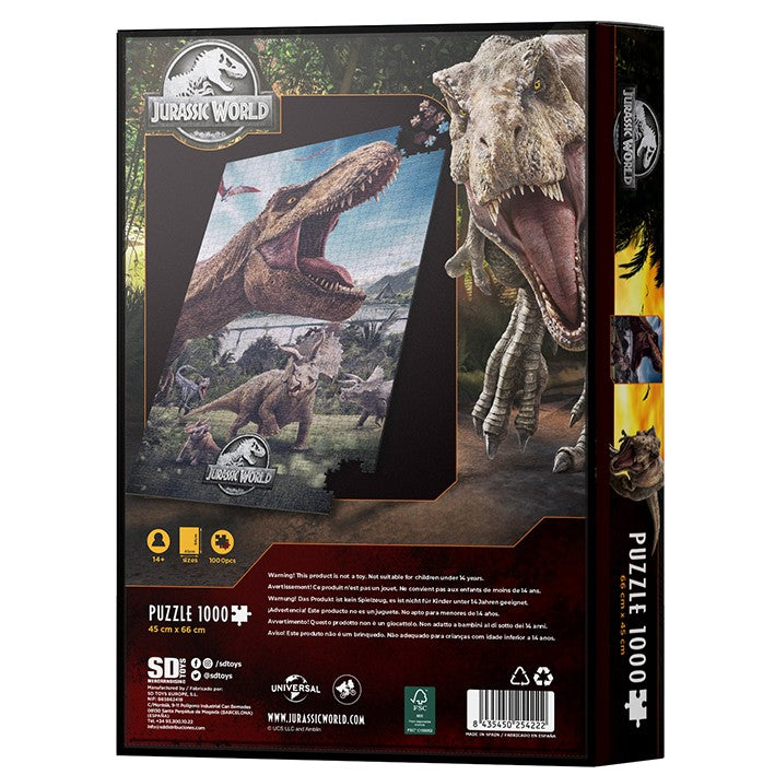 Jurassic World Puzzle T-Rex Poster 1000pz - 64978