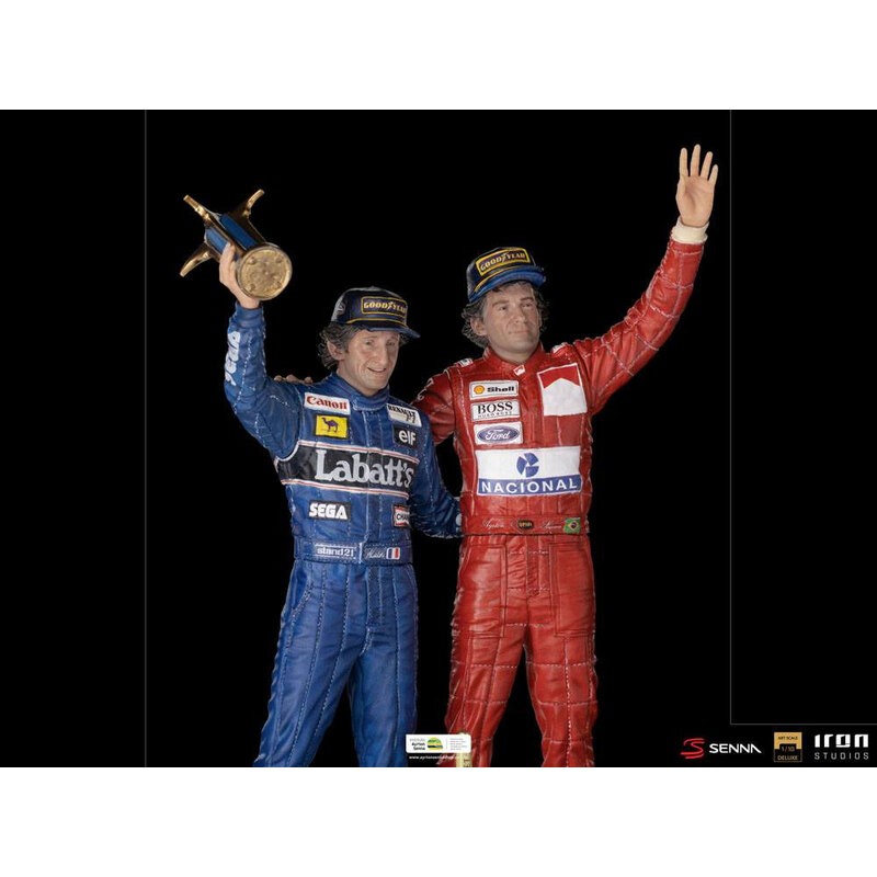 Ayrton Senna The Last Podium 1993 Australian Gp with Alain Prost Iron Studio Statue 1:10 - 64994