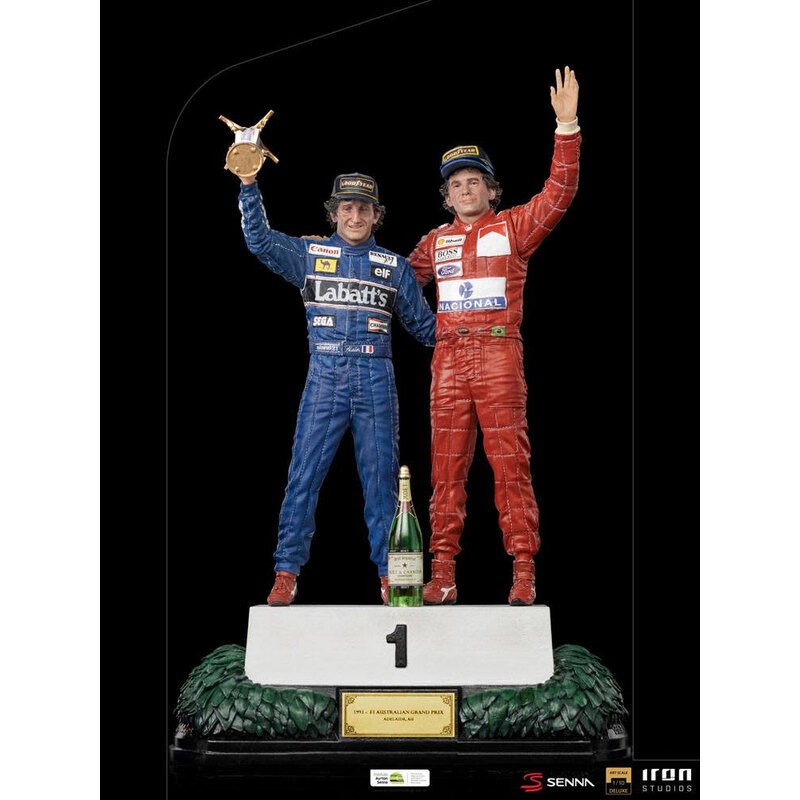 Ayrton Senna The Last Podium 1993 Australian Gp with Alain Prost Iron Studio Statue 1:10 - 64996