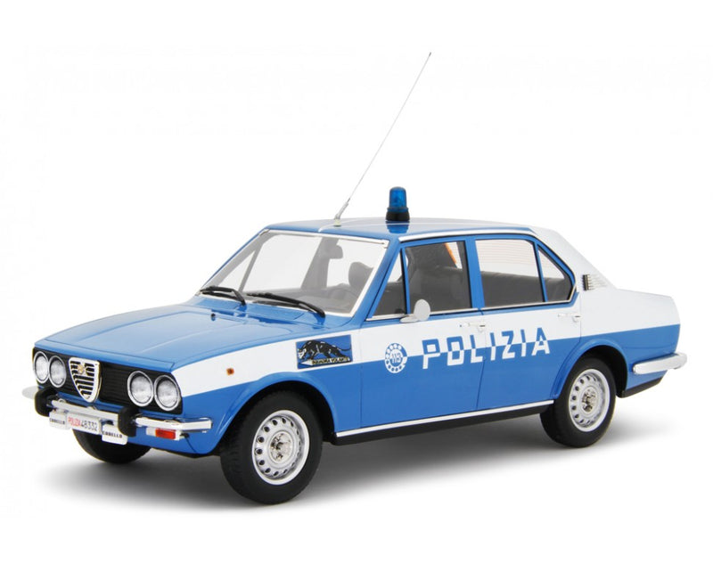 Alfa Romeo Alfetta 1.8 1975 "Polizia Volante" Scudo Largo Azzurro 1:18-2