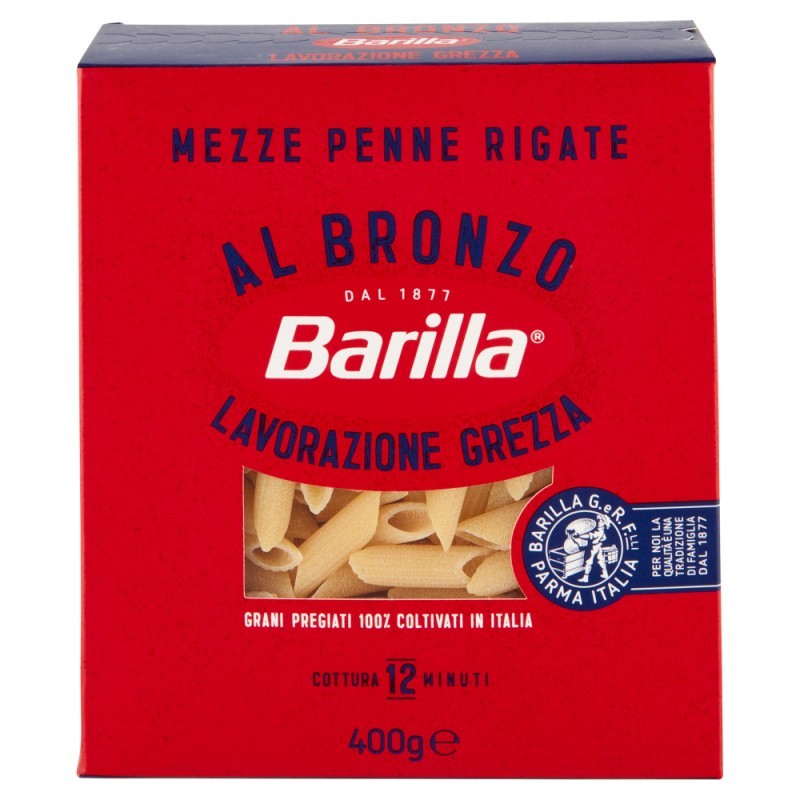 Mezze Penne Rigate Barilla al Bronzo 400gr - 66467