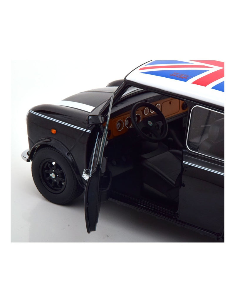Mini Cooper 1992 LHD Black White Union Jack 1:12 - 66574