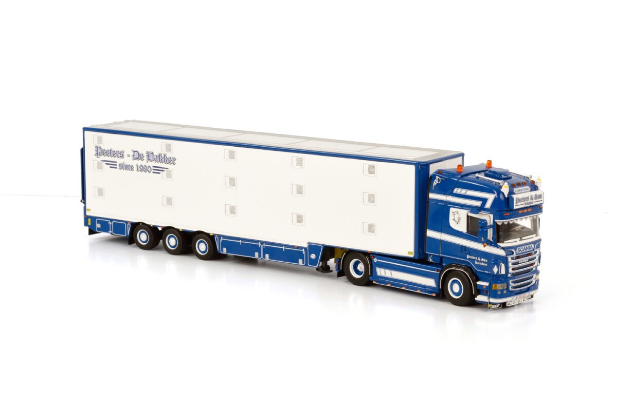 Scania R Streamline Topline 4x2 Live Stock Trailer Iso Term "Peeters De Bakker" 1:50 - 67929