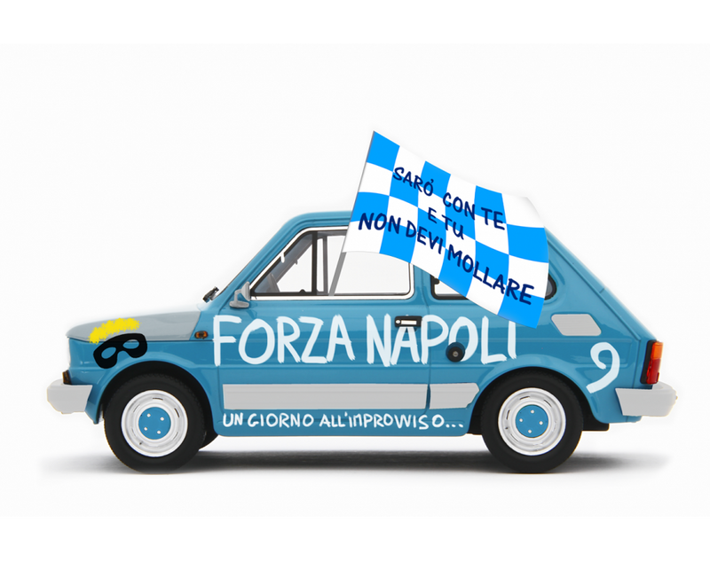 Fiat 126 Personal Forza Napoli 3° Scudetto Azzurro - Bianco 1:18 - 68789