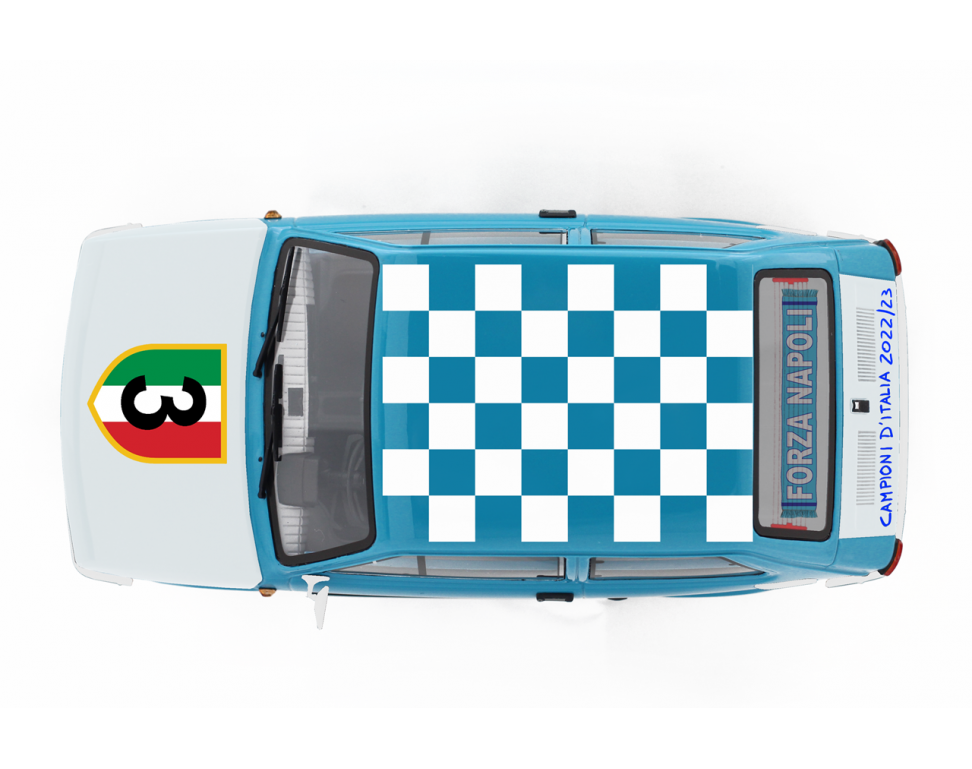 Fiat 126 Personal Forza Napoli 3° Scudetto Azzurro - Bianco 1:18 - 68792