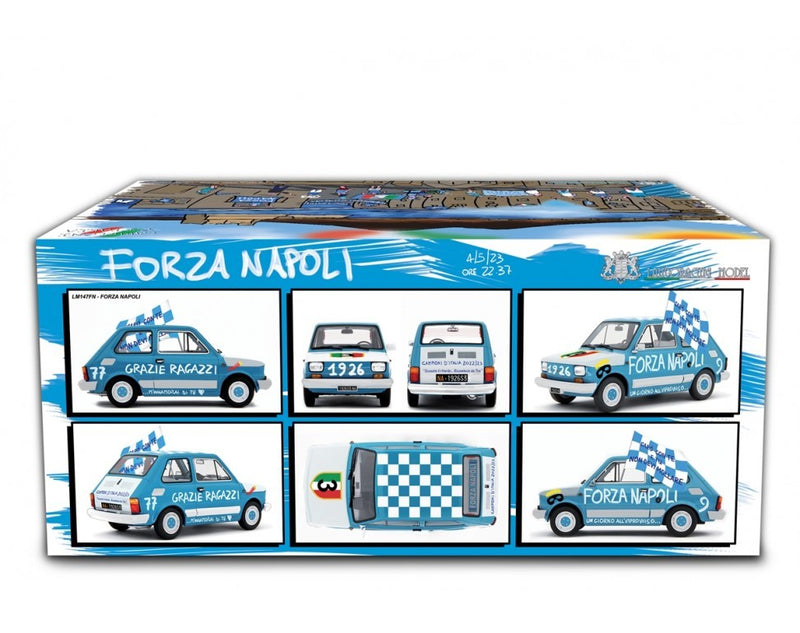 Fiat 126 Personal Forza Napoli 3° Scudetto Azzurro - Bianco 1:18 - 68796