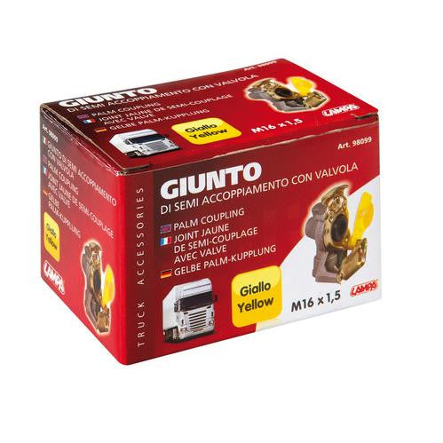 Giunto di semi accoppiamento con valvola Giallo Lampa - 688