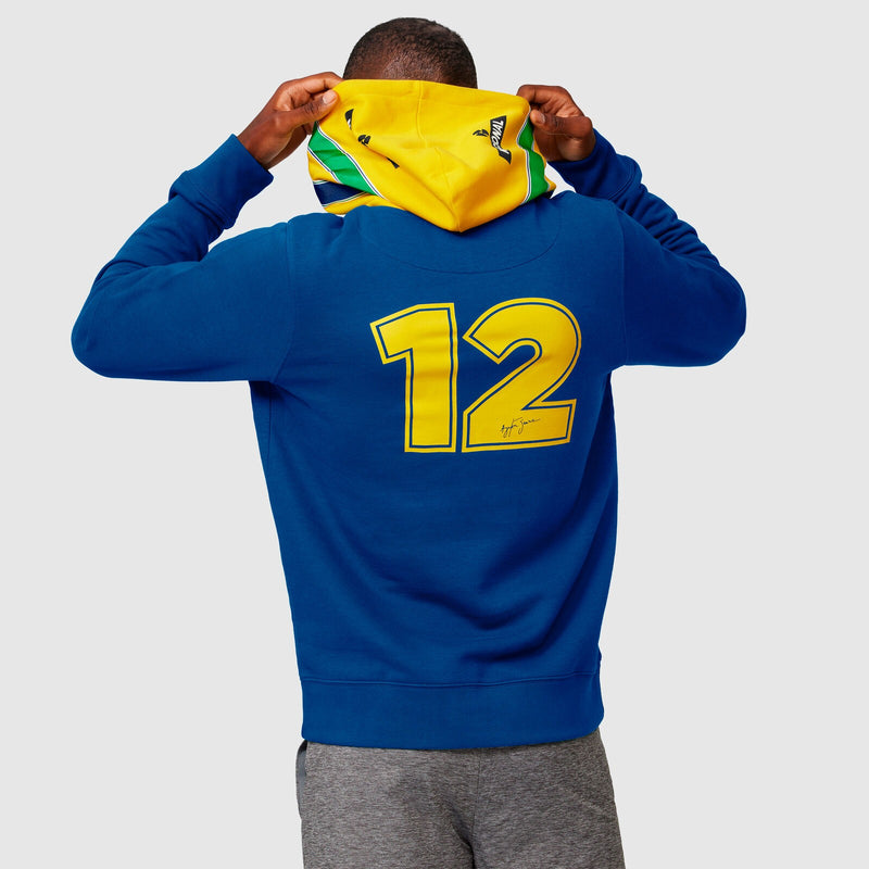 Ayrton Senna Stripe Hoodie Felpa - 68839