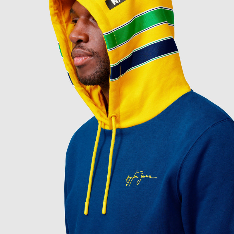 Ayrton Senna Stripe Hoodie Felpa - 68841