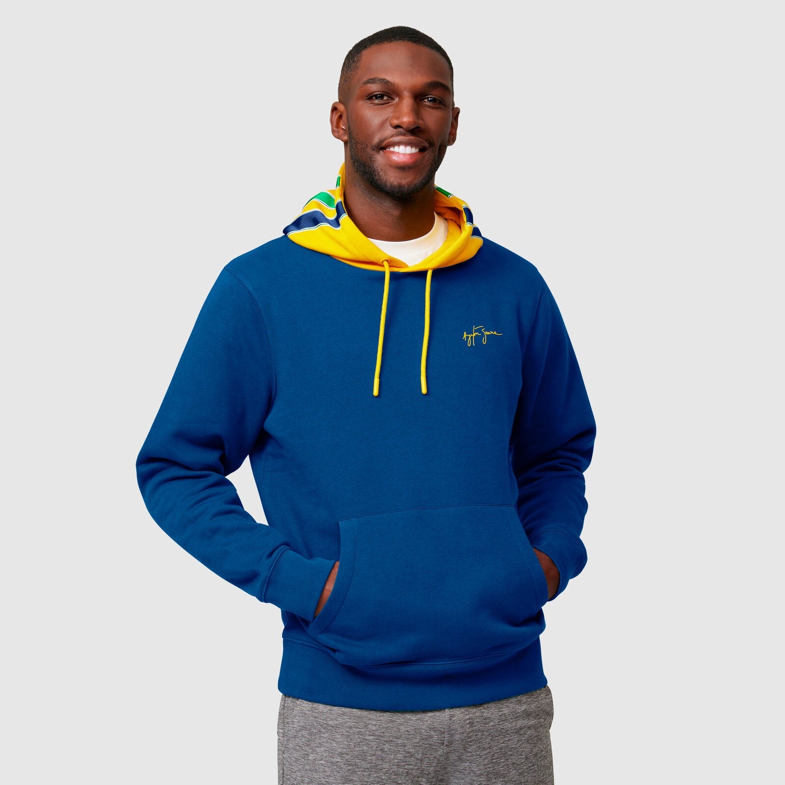 Ayrton Senna Stripe Hoodie Felpa - 68842